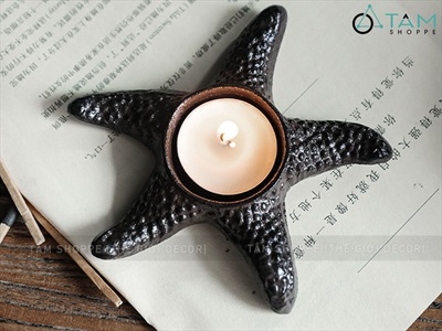 Đế nến gang sao biển ĐK 11.5cm DENEN-07